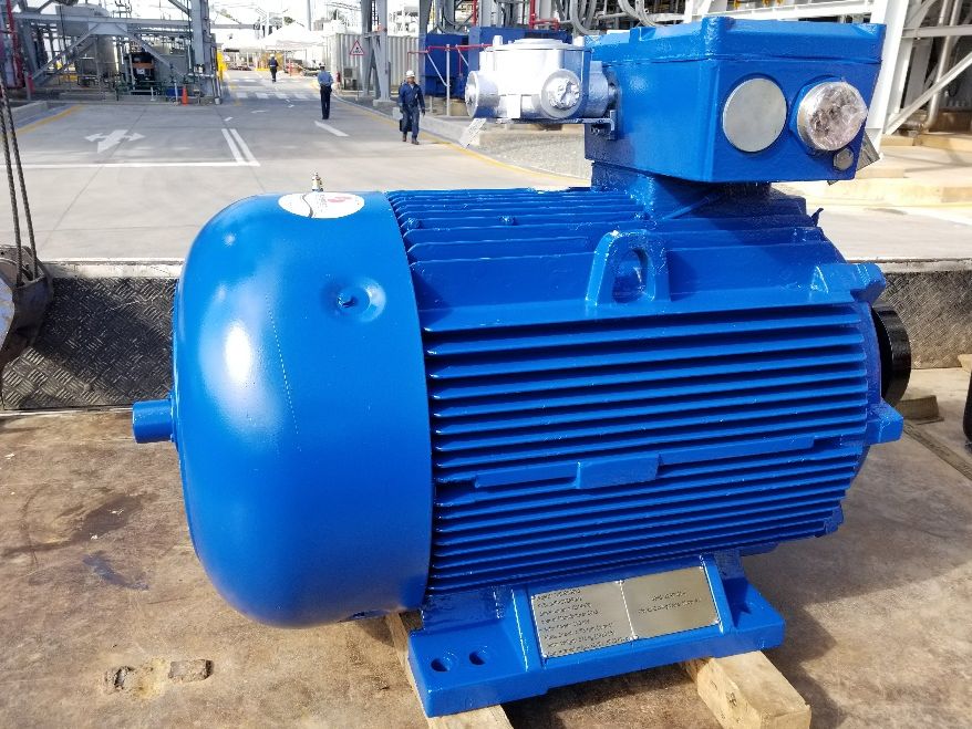 Motor eléctrico probado y pintado listo para entrega